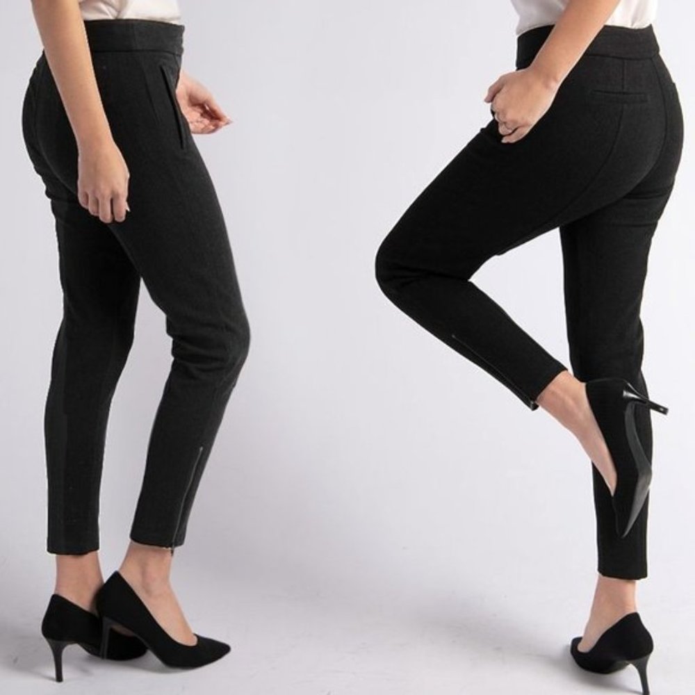 Betabrand skinny-leg cigarette pants.